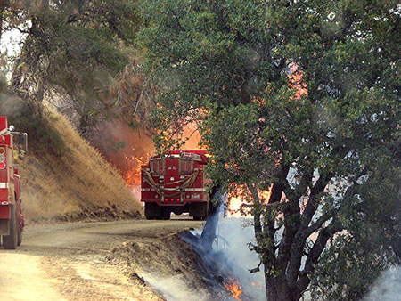 fire engines head to the backcountry