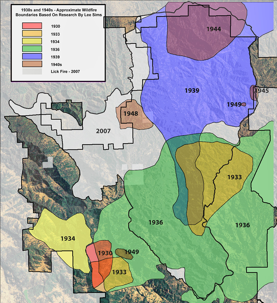 fires of the 1930s and 1940s