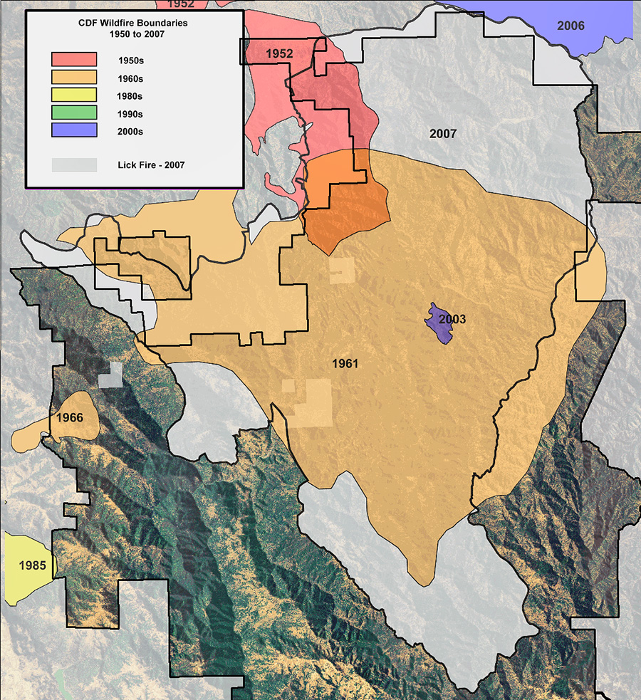 fires of the 1050s through 2007